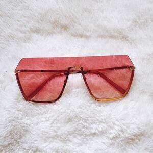 Kalia Pink Rimless Sleek Sunglasses